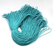 Polyester & Spandex Cord Ropes, 16-Ply, Dark Cyan, 2mm, about 109.36 yards(100m)/bundle(RCP-R007-350)