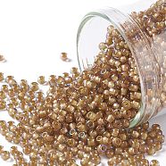 TOHO Round Seed Beads, Japanese Seed Beads, (390) Sunflower Lined Topaz Luster, 11/0, 2.2mm, Hole: 0.8mm, about 1110pcs/10g(X-SEED-TR11-0390)