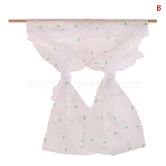 Miniature Cloth Lace Curtains, Micro Landscape Dollhouse Accessories, Pretending Prop Decorations, White, 150x110mm(PW-WG66167-02)
