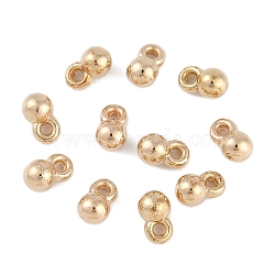 CCB Plastic Charms, Round, Light Gold, 6x3.5mm, Hole: 1.2mm(FIND-U001-09KCG-01)