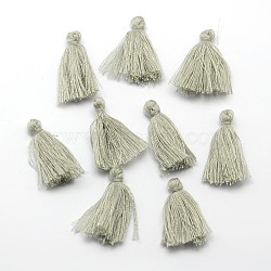 Cotton Thread Tassels Pendant Decorations, Gray, 25~31x5mm, about 39~47pcs/bag(NWIR-P001-03C)