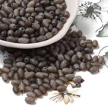 Transparent Colours Glass Seed Beads, Round Hole, Oval, Gray, 5.5~6x3.5~4mm, Hole: 0.8mm, about 4500pcs/500g