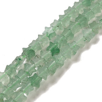 Natural Green Aventurine Beads Strands, Star, 4x4.5x2mm, Hole: 0.8mm, about 102pcs/strand, 15.35 inch(39cm)