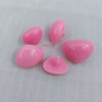 Plastic Safety Craft Nose, for DIY Doll Toys Puppet Plush Animal Making, Pearl Pink, 18x24mm
