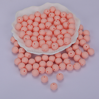 Bisque Round Silicone Beads