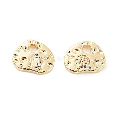 Real 18K Gold Plated Oval Brass Charms