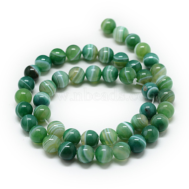agate &agrave; rayures naturelles / brins de perles d'agate(G-T046-6mm-B03)-2