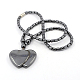 Heart to Heart Magnetic Synthetic Hematite Beaded Necklaces(NJEW-F026-14)-1