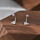 s999 boucles d'oreilles à tige en argent fin(EJEW-A127-04S)-1