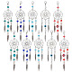 20Pcs 5 Style Woven Net/Web with Feather Tibetan Style Alloy Pendant Decorations(HJEW-NB0001-80)-1