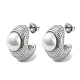 304 de acero inoxidable aretes(EJEW-M233-07P)-1