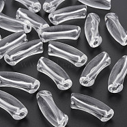 Transparent Acrylic Beads, Curved Tube, Clear, 32x9.5x8mm, Hole: 1.8mm, about 330pcs/500g(MACR-S372-002C-001)