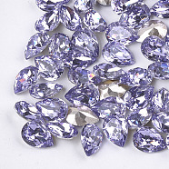 Pointed Back Resin Rhinestone Cabochons, Back Plated, Faceted, teardrop, Violet, 8~8.5x6x3.5mm, about 1000pcs/bag(CRES-S380-6x8mm-B16)