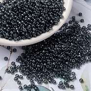 MIYUKI Round Rocailles Beads, Japanese Seed Beads, 8/0, (RR178) Transparent Gray Luster, 3mm, Hole: 1mm, about 2111~2277pcs/50g(SEED-X0055-RR0178)