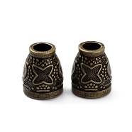 Alloy Cord End, with Butterfly Pattern, Bag & Cloth Making Supplies, Antique Bronze, 13x11mm, Hole: 5mm, Inner Diameter: 9mm(FIND-WH0110-059AB)