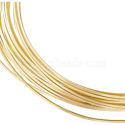 Brass Wire, Square Wire, Golden, 22 Gauge, 0.6x0.6mm, about 16.40 Feet(5m)/pc(FIND-WH0116-23A-01)