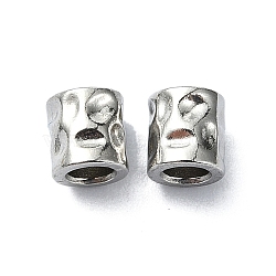 Non-Tarnish 304 Stainless Steel Beads, Column, Stainless Steel Color, 4x4mm, Hole: 1.6mm(STAS-C089-01A-P)
