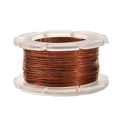 Round Copper Craft Wire, for Jewelry Making, Long-Lasting Plated, Saddle Brown, 24 Gauge, 0.5mm, about 39.37 Feet(12m)/roll.(CWIR-C001-01B-07)