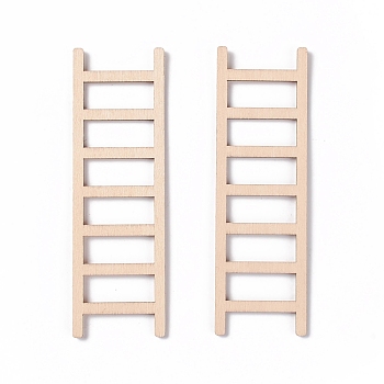 Miniature Unfinished Wood Ladder, for Kid Painting Craft, Dollhouse Accessories, Bisque, 89.5x29.5x2mm