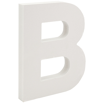 Wooden Letter Ornaments, for DIY Craft, Home Decor, Letter.B, B: 150x119x15mm