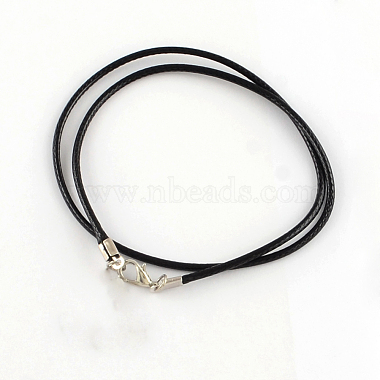 1.5mm Black Waxed Cotton Cord Necklace Making