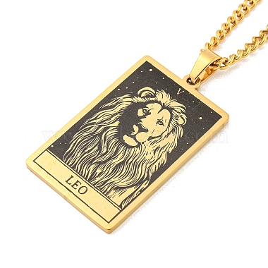 304 colliers à pendentif tarot en acier inoxydable(NJEW-A026-01G-05)-2