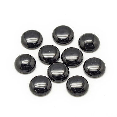 Cabochons en pierre noire synthétique(X-G-R416-12mm-46-1)-1