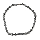 Hexagon with Skull Synthetic Non-Magnetic Hematite Beaded Necklaces for Women Men(NJEW-E097-07)-1