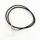 Воском хлопка ожерелье шнура материалы(MAK-S032-1.5mm-A101)-1