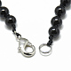 Окрашенные натуральные черные агатовые подвесные ожерелья(NJEW-T006-06)-4