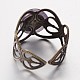 Adjustable Mixed Stone Wide Band Cuff Rings(RJEW-JR00147)-4