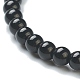 Bracelets extensibles en perles de verre rondes pour femmes adolescentes(BJEW-A117-A-21)-3