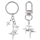 2Pcs 2 Styles Alloy Keychains(KEYC-SP0001-37B)-1
