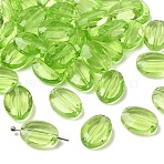 Imitation Austrian Crystal Beads, Grade AAA, K9 Glass, Faceted, Oval, Yellow Green, 13x10x5mm, Hole: 0.9~1mm(SWAR-F072-13x10mm-17)