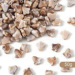 50g Resin Beads, Imitation Shell Beads, Flower, 10x10mm(RESI-YW0004-30C)