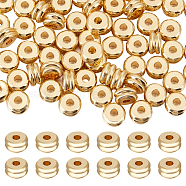100Pcs Long-Lasting Plated Brass Spacer Beads, Grooved Beads, Column, Real 18K Gold Plated, 6x3mm, Hole: 1.8mm(KK-BBC0008-92)