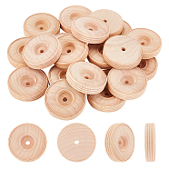 Unfinshed Wood Wheel, DIY Wooden Craft Children Toys, Tan, 5x1.2cm, Hole: 6mm(WOOD-WH0029-21)