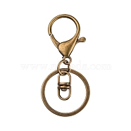 Iron Lobster Clasp Keychain, Antique Bronze, 68mm(X-KEYC-E016-01AB)