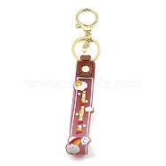 Cloud PVC Rope Keychains, with Zinc Alloy Finding, for Bag Quicksand Bottle Pendant Decoration, Sienna, 17.5cm(KEYC-B015-02LG-05)