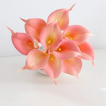 Calla Lily Imitation Leather Simulation Artificial Flower, Artificial Flower for Indoor & Outdoor Decoration, Pink, 350x90x70mm