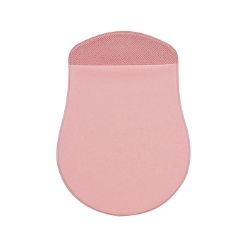 Polyester Mouse Storage Bag with Reusable Adhesive, Wireless Mouse Holder, Universal Stick-On Mouse Pouch, Pink, 135x97mm