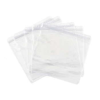 PVC Anti Oxidation Resealable Bags, Transparent Antitarnish Jewelry Packing Storage Pouch, Square, Clear, 14.1x14x0.03cm, Unilateral thickness: 4.9 Mil(0.125mm)