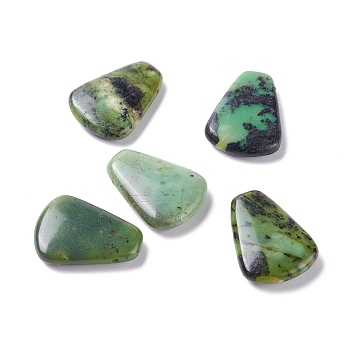 Natural Serpentine Jade Pendants, Trapezoid, 30x22x6.5mm, Hole: 1mm