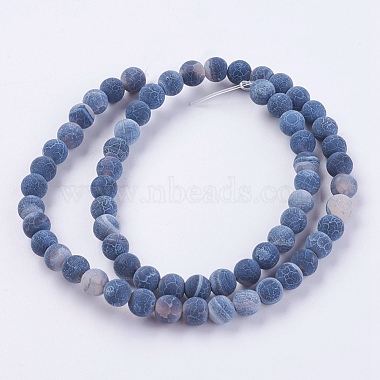 Natural Weathered Agate Beads Strands(G-G589-6mm-07)-2