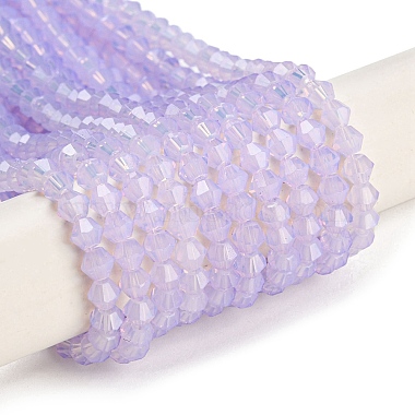 Lilac Bicone Glass Beads