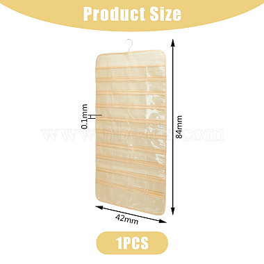 Transparent PVC Double Face Non-Woven Fabrics Jewelry Hanging Display Rolls with Hook(ODIS-WH0017-095B)-2