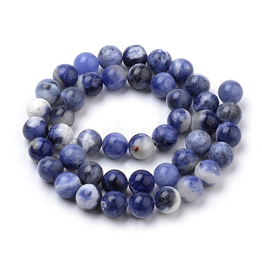 Natural South Africa Sodalite Beads Strands(X-G-S259-35-8mm)-2