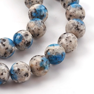 Natural K2 Stone/Raindrop Azurite Beads Strands(G-F587-04-10mm)-3