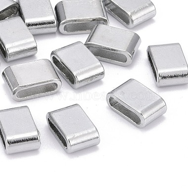 Platinum Rectangle Alloy Charms