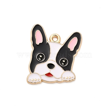 Animal Puppy Alloy Enamel Pendants(FIND-V001-03G-02)-1